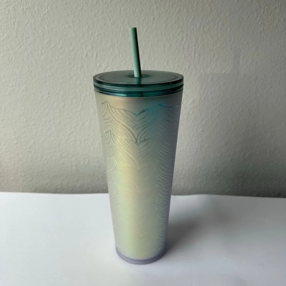 Starbucks 2021 50th 24oz Venti Iridescent Siren Tail Pearl‎ Cold Cup Tumbler